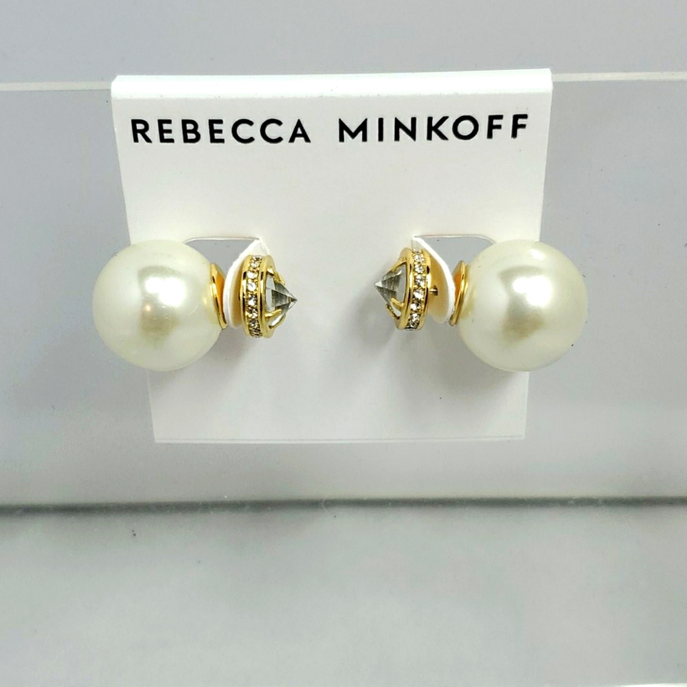 Rebecca Minkoff reversible pearl/stud earrings